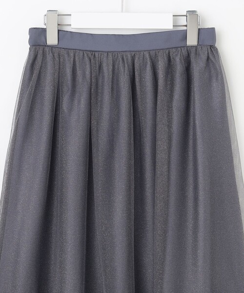 Feroux（フェルゥ）の「【洗える】ラメチュール スカート（スカート・レディース・ピンク系/ライトグレー系/ブラック系・1/2）」の17枚目の写真