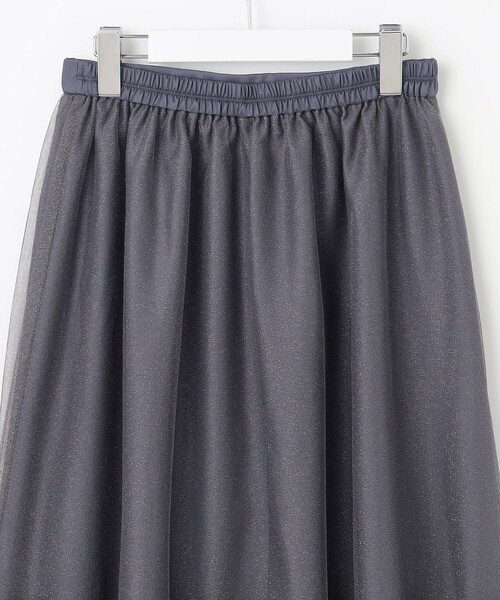 Feroux（フェルゥ）の「【洗える】ラメチュール スカート（スカート・レディース・ピンク系/ライトグレー系/ブラック系・1/2）」の18枚目の写真