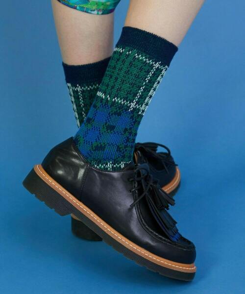 FRAPBOIS（フラボア）の「チェックチェックソックス（ソックス/靴下・レディース・ブラック/レッド/ネイビー・FREE）」の16枚目の写真