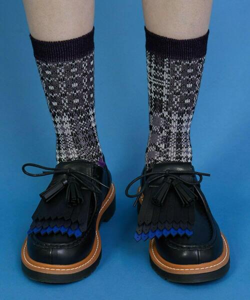 FRAPBOIS（フラボア）の「チェックチェックソックス（ソックス/靴下・レディース・ブラック/レッド/ネイビー・FREE）」の17枚目の写真