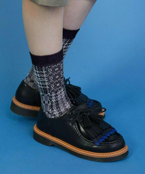 FRAPBOIS（フラボア）の「チェックチェックソックス（ソックス/靴下・レディース・ブラック/レッド/ネイビー・FREE）」の6枚目の写真