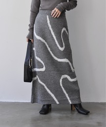 Meli rich | ラインジャガードニットナロースカート(スカート)