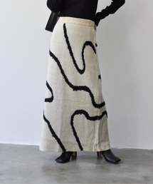 Meli rich（メリーリッチ）の「ラインジャガードニットナロースカート（スカート）」