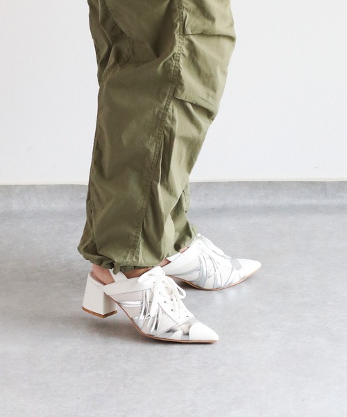 セール】レースアップポインテッドトゥスニーカーパンプス（パンプス