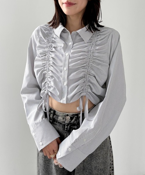 tシャツ heki ヘキ プリーツドロスト両前ベストブラウス レディース 楽天市場】ベスト ブラウス シャツ レディーストップス 長袖 2点