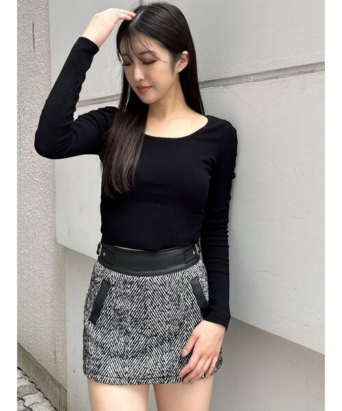 GYDA(ジェイダ)の「レースアップスリーブニットトップス(ニット/セーター・レディース・オフホワイト/ブラック・FREE)」の19枚目の写真