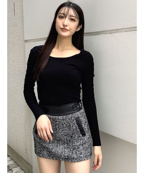 GYDA(ジェイダ)の「レースアップスリーブニットトップス(ニット/セーター・レディース・オフホワイト/ブラック・FREE)」の20枚目の写真