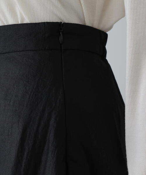 N.（N. Natural Beauty Basic）（エヌエヌナチュラルビューティーベーシック）の「◆切替ギャザーフレアスカート（スカート・レディース・ボルドー/ベージュ/ブラック・MEDIUM）」の14枚目の写真