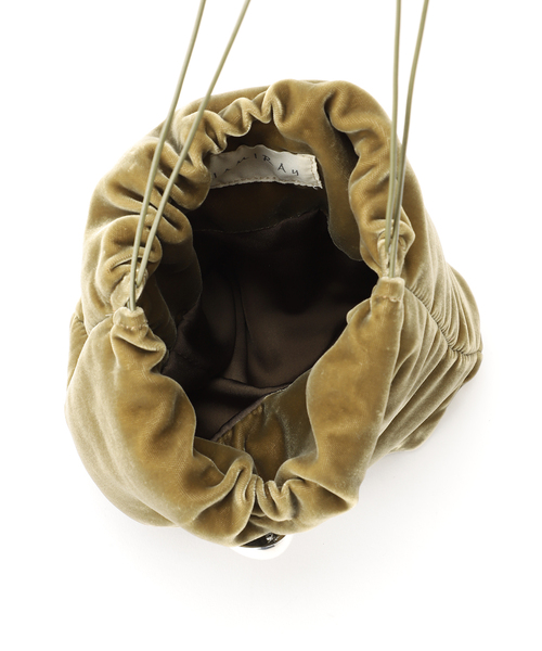 Spick & Span(スピックアンドスパン)の「JAMIRAY / ジャミレイ VELVET EGG D/S PURSE 242-270506(ハンドバッグ・レディース・ブラック/ピンク/カーキ・FREE)」の10枚目の写真
