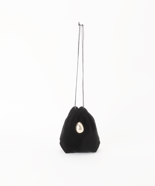 Spick & Span(スピックアンドスパン)の「JAMIRAY / ジャミレイ VELVET EGG D/S PURSE 242-270506(ハンドバッグ・レディース・ブラック/ピンク/カーキ・FREE)」の13枚目の写真
