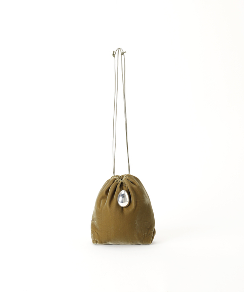 Spick & Span(スピックアンドスパン)の「JAMIRAY / ジャミレイ VELVET EGG D/S PURSE 242-270506(ハンドバッグ・レディース・ブラック/ピンク/カーキ・FREE)」の15枚目の写真