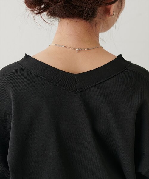 natural couture（ナチュラルクチュール）の「ポリニットWzipカーデ（カーディガン/ボレロ・レディース・アイボリー/サックスブルー/ブラック/モカ/パープル・FREE）」の18枚目の写真