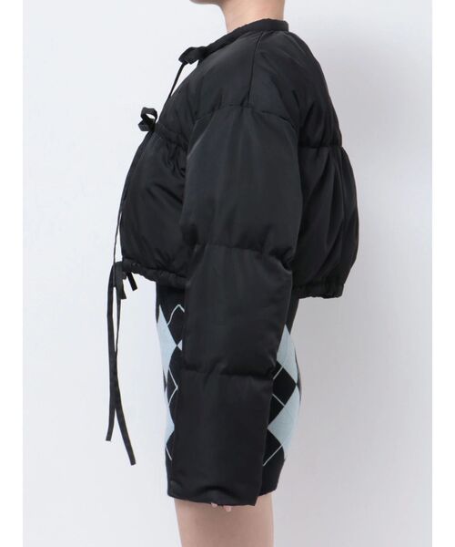 jouetie（ジュエティ）の「フロントリボンショートパッファーブルゾン（ブルゾン・レディース・レッド/アイボリー/ブラック・MEDIUM）」の8枚目の写真