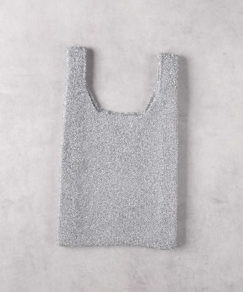 Right-on(ライトオン)の「ラメニットバッグ(トートバッグ・レディース・シルバー/ダークベージュ・ONE SIZE)」の16枚目の写真