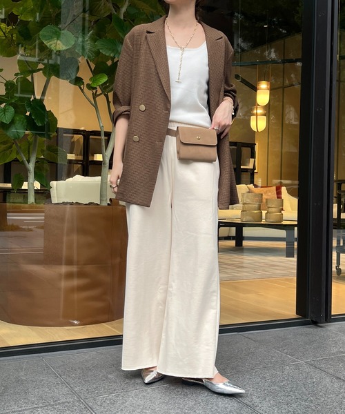 DouDou（ドゥドゥ）の「裏毛スウエットワイドパンツ（その他パンツ・レディース・グレー/アイボリー/ブラック・FREE/TM）」の13枚目の写真