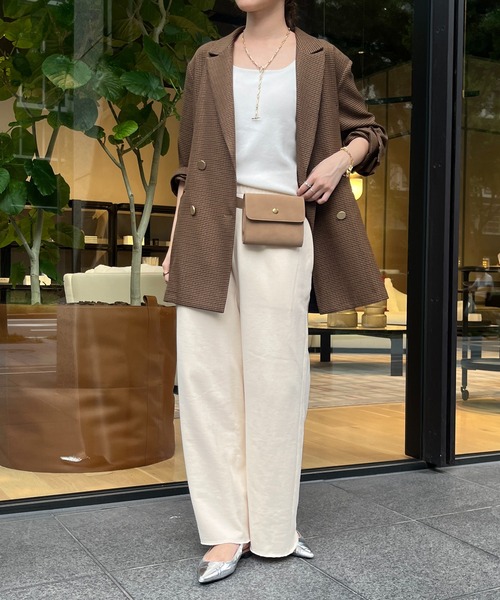 DouDou（ドゥドゥ）の「裏毛スウエットワイドパンツ（その他パンツ・レディース・グレー/アイボリー/ブラック・FREE/TM）」の14枚目の写真