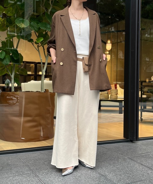 DouDou（ドゥドゥ）の「裏毛スウエットワイドパンツ（その他パンツ・レディース・グレー/アイボリー/ブラック・FREE/TM）」の15枚目の写真