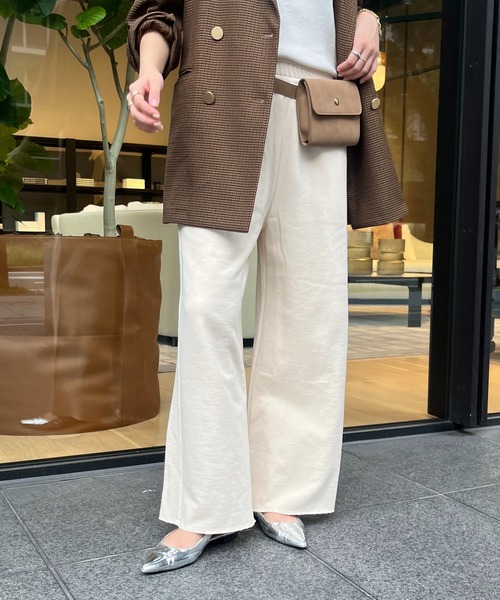 DouDou（ドゥドゥ）の「裏毛スウエットワイドパンツ（その他パンツ・レディース・グレー/アイボリー/ブラック・FREE/TM）」の18枚目の写真