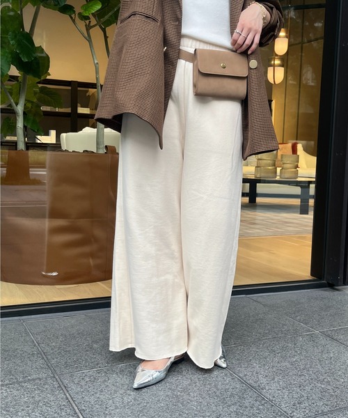 DouDou（ドゥドゥ）の「裏毛スウエットワイドパンツ（その他パンツ・レディース・グレー/アイボリー/ブラック・FREE/TM）」の20枚目の写真