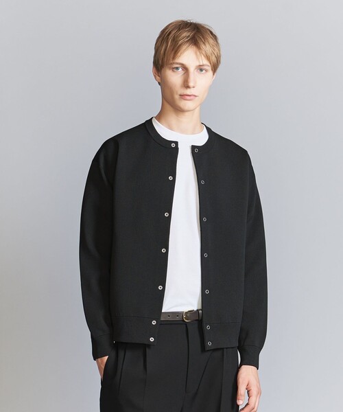 BEAUTY&YOUTH UNITED ARROWS(ビューティーアンドユースユナイテッドアローズ)の「【WEB限定】テックミラノ スナップボタン カーディガン(カーディガン/ボレロ・メンズ・ブラック/グレー/パープル・S/M/L)」の5枚目の写真