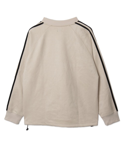 WEGO（ウィゴー）の「WEGO/フェイクスウェードグラフィックプルオーバー（スウェット・メンズ・チャコール/アイボリー・MEDIUM/LARGE）」の3枚目の写真