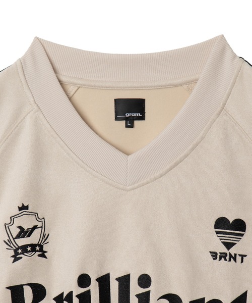 WEGO（ウィゴー）の「WEGO/フェイクスウェードグラフィックプルオーバー（スウェット・メンズ・チャコール/アイボリー・MEDIUM/LARGE）」の4枚目の写真