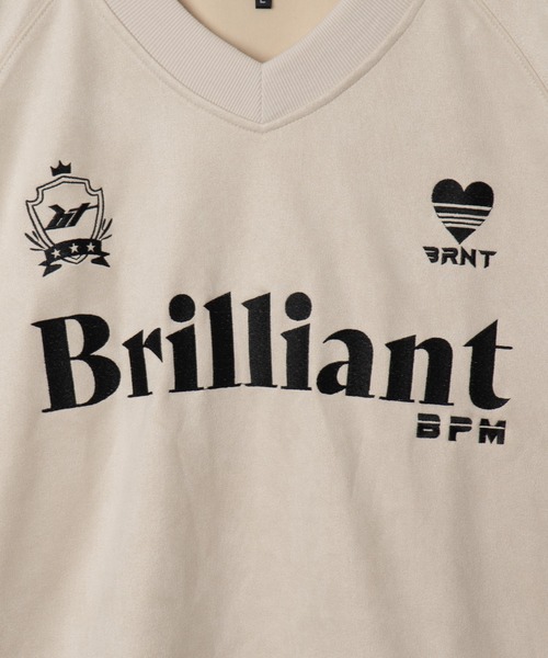 WEGO（ウィゴー）の「WEGO/フェイクスウェードグラフィックプルオーバー（スウェット・メンズ・チャコール/アイボリー・MEDIUM/LARGE）」の5枚目の写真