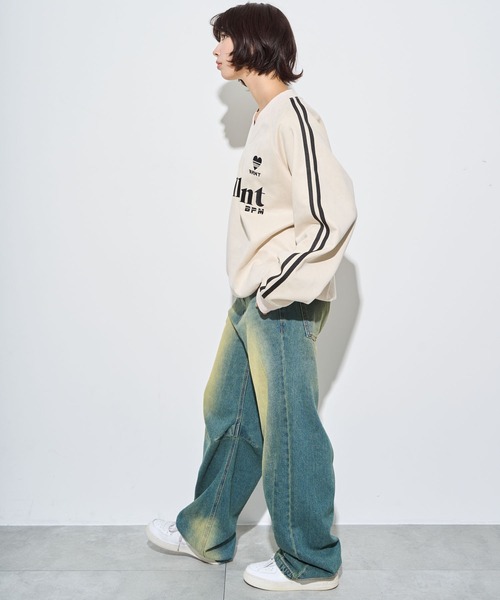 WEGO（ウィゴー）の「WEGO/フェイクスウェードグラフィックプルオーバー（スウェット・メンズ・チャコール/アイボリー・MEDIUM/LARGE）」の19枚目の写真