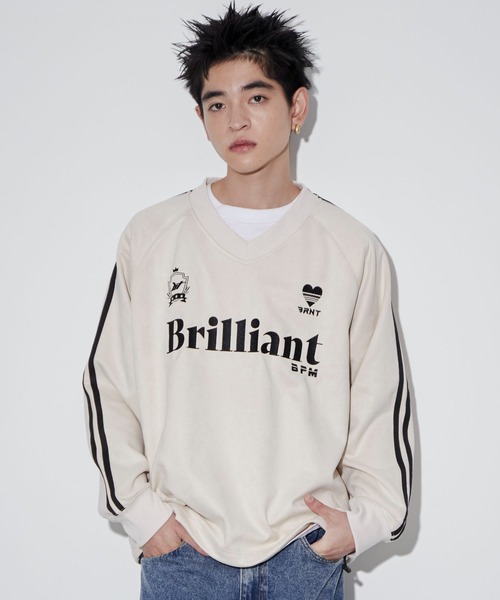 WEGO（ウィゴー）の「WEGO/フェイクスウェードグラフィックプルオーバー（スウェット・メンズ・チャコール/アイボリー・MEDIUM/LARGE）」の16枚目の写真