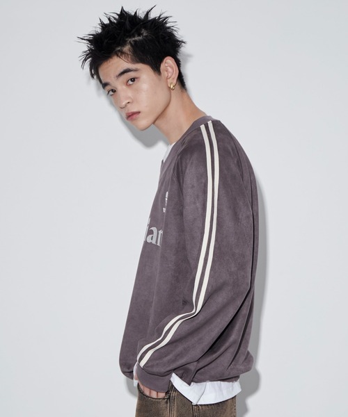 WEGO（ウィゴー）の「WEGO/フェイクスウェードグラフィックプルオーバー（スウェット・メンズ・チャコール/アイボリー・MEDIUM/LARGE）」の21枚目の写真