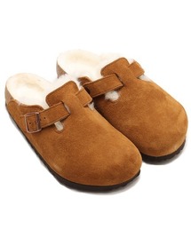 BIRKENSTOCK(rPVgbN)BIRKENSTOCK BOSTON SHEARLING LEVE MINK LAF / rPVgbN {Xg VFAO XEF[h ~N(T_)