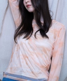 【Nora Lily】「elle」Tie dyeing sheer Top