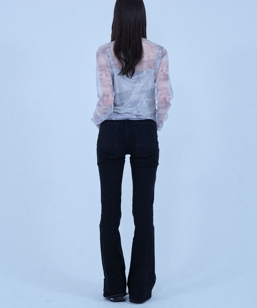 Nora Lily elle(ノラリリーエル)の「【Nora Lily】「elle」Tie dyeing sheer Top(Tシャツ/カットソー・レディース・ライトグレー/ライトパープル/オレンジ・FREE)」の22枚目の写真