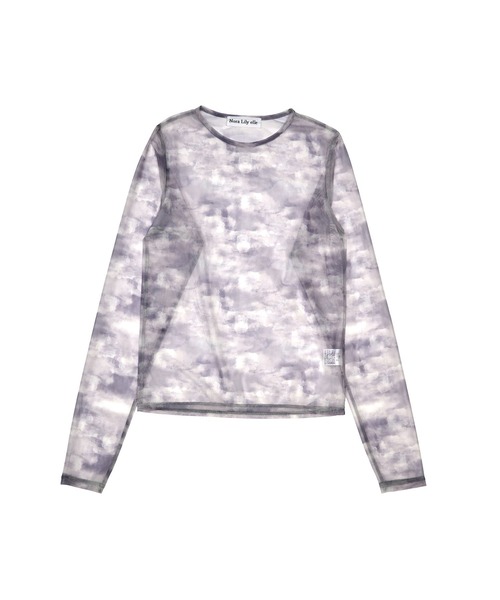 Nora Lily elle(ノラリリーエル)の「【Nora Lily】「elle」Tie dyeing sheer Top(Tシャツ/カットソー・レディース・ライトグレー/ライトパープル/オレンジ・FREE)」の21枚目の写真