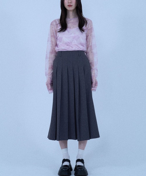 Nora Lily elle(ノラリリーエル)の「【Nora Lily】「elle」Tie dyeing sheer Top(Tシャツ/カットソー・レディース・ライトグレー/ライトパープル/オレンジ・FREE)」の16枚目の写真