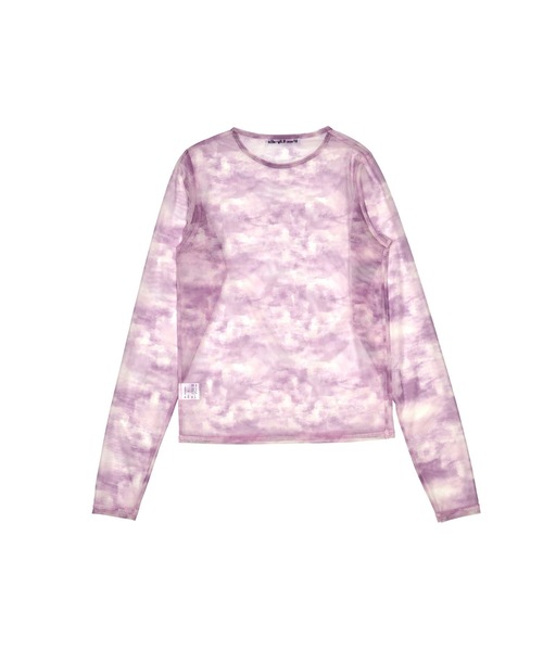 Nora Lily elle(ノラリリーエル)の「【Nora Lily】「elle」Tie dyeing sheer Top(Tシャツ/カットソー・レディース・ライトグレー/ライトパープル/オレンジ・FREE)」の13枚目の写真