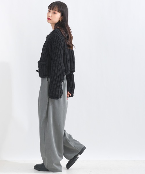 terrace(テラス)の「スリータックカーブパンツ(スラックス・レディース・チャコール/ベージュ/グレー・MEDIUM)」の20枚目の写真