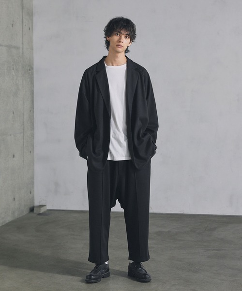 CTHY（シティ）の「ウールライクセンターシームサルエルパンツ（その他パンツ・メンズ・ブラック/チャコール・S/M/L/XL）」の22枚目の写真
