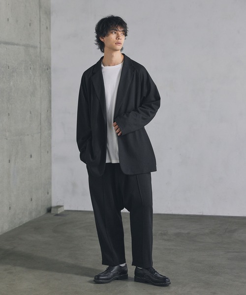 CTHY（シティ）の「ウールライクセンターシームサルエルパンツ（その他パンツ・メンズ・ブラック/チャコール・S/M/L/XL）」の19枚目の写真