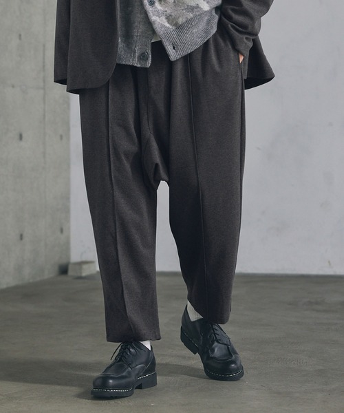 CTHY（シティ）の「ウールライクセンターシームサルエルパンツ（その他パンツ・メンズ・ブラック/チャコール・S/M/L/XL）」の18枚目の写真