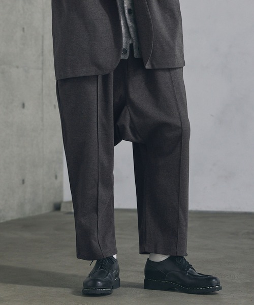 CTHY（シティ）の「ウールライクセンターシームサルエルパンツ（その他パンツ・メンズ・ブラック/チャコール・S/M/L/XL）」の16枚目の写真