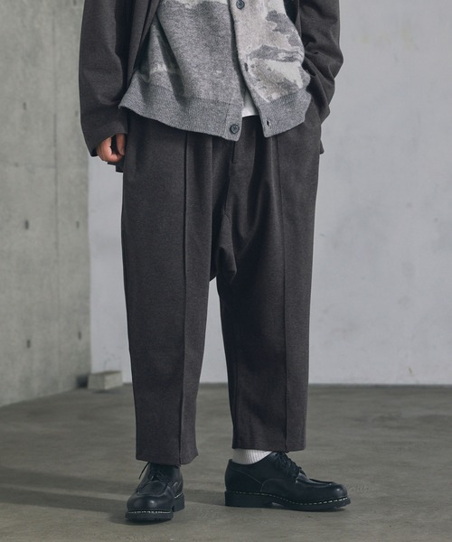 CTHY（シティ）の「ウールライクセンターシームサルエルパンツ（その他パンツ・メンズ・ブラック/チャコール・S/M/L/XL）」の14枚目の写真