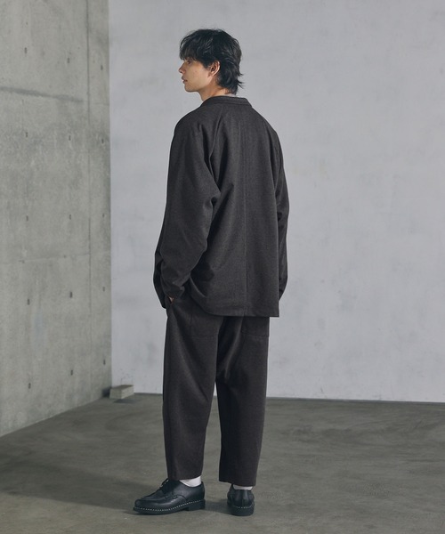 CTHY（シティ）の「ウールライクセンターシームサルエルパンツ（その他パンツ・メンズ・ブラック/チャコール・S/M/L/XL）」の9枚目の写真