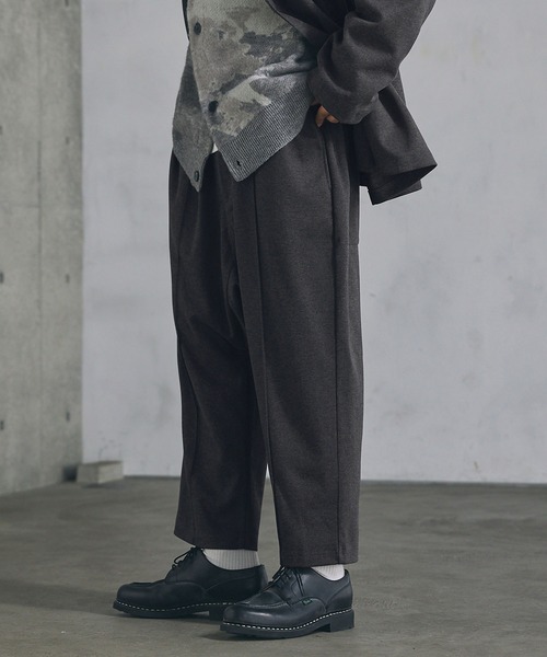 CTHY（シティ）の「ウールライクセンターシームサルエルパンツ（その他パンツ・メンズ・ブラック/チャコール・S/M/L/XL）」の13枚目の写真
