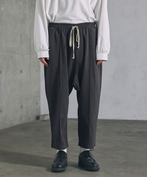 CTHY（シティ）の「ウールライクセンターシームサルエルパンツ（その他パンツ・メンズ・ブラック/チャコール・S/M/L/XL）」の6枚目の写真