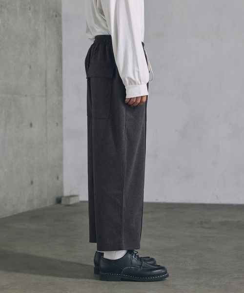 CTHY（シティ）の「ウールライクセンターシームサルエルパンツ（その他パンツ・メンズ・ブラック/チャコール・S/M/L/XL）」の5枚目の写真