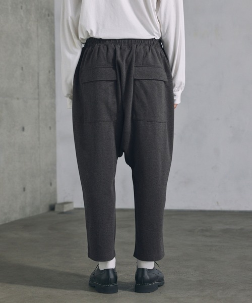 CTHY（シティ）の「ウールライクセンターシームサルエルパンツ（その他パンツ・メンズ・ブラック/チャコール・S/M/L/XL）」の4枚目の写真