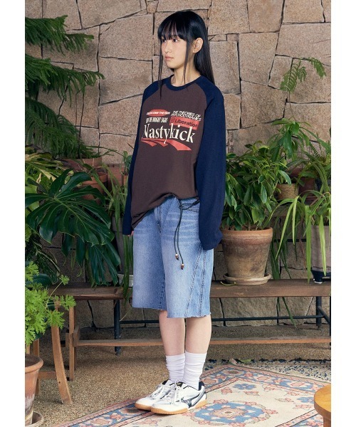 NASTY KICK（ナスティーキック）の「【UNISEX】NASTYKICK／Liberation ロングスリーブT（Tシャツ/カットソー・レディース・ホワイト/ブラウン・LARGE/MEDIUM）」の4枚目の写真