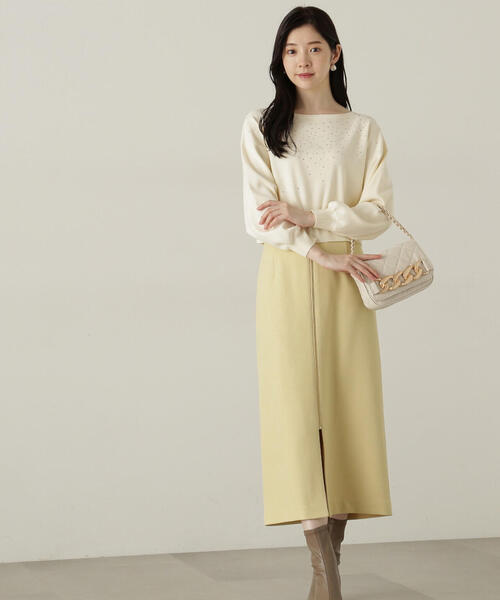 PROPORTION BODY DRESSING(プロポーションボディドレッシング)の「ビジュー付きニット / 1214270025(ニット/セーター・レディース・グレー/ホワイト系その他/パープル・FREE)」の18枚目の写真