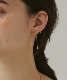 【 金属アレルギー対応 】 リボンデザインピアス サージカルステンレス (両耳用)